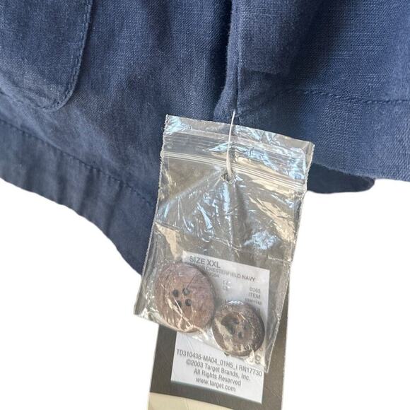 Merona Navy Blue Casual Linen Jacket - Picture 4 of 8